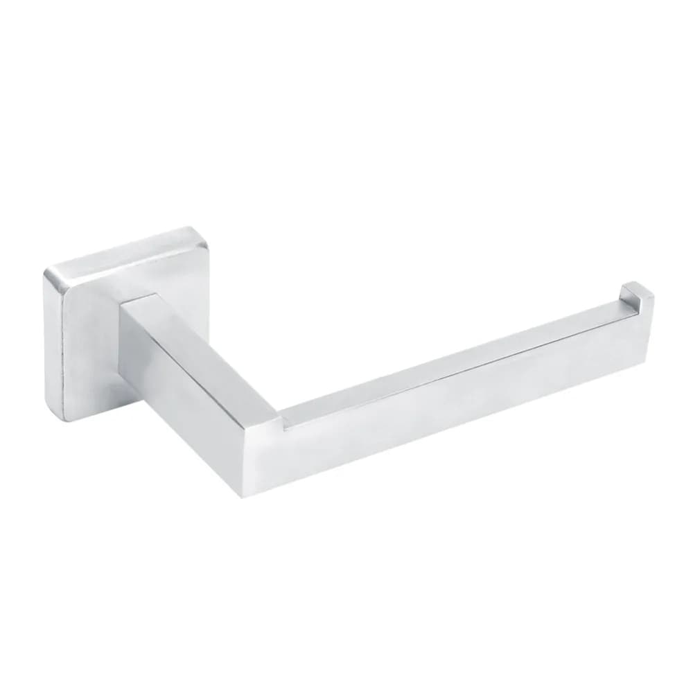 Portarotolo da parete in acciaio inossidabile argento, moderno, facile da installare, con ripiano per rotolo di carta