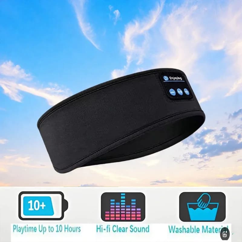 HUAWEISHI Bluetooth 5.0 Sport Sleeping Elastic Headphones Wireless Music Mask for Eyes Wireless Headphones