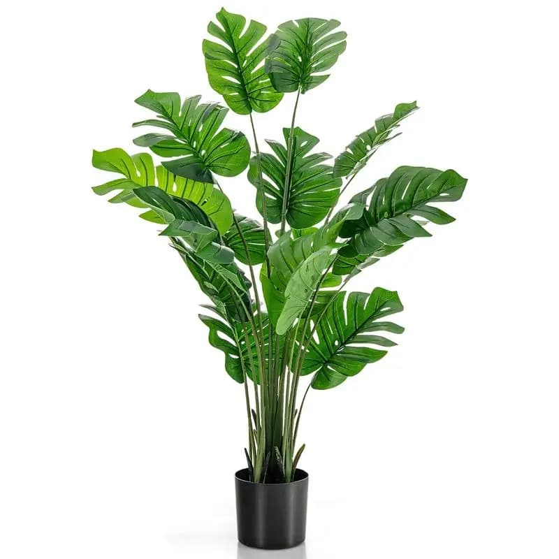 5 Feet Artificial Tree Faux Monstera Deliciosa Plant for Home Indoor and Outdoor
