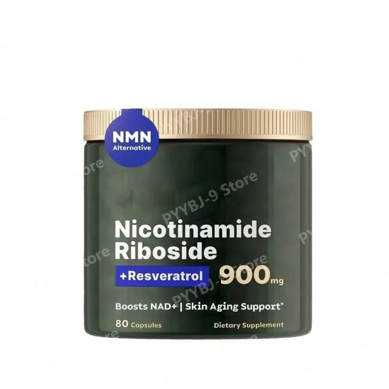 Alternativa NMN, Nicotinamide Riboside Liposomal Supplement, Resveratrolo, Quercetina, NAD for Anti-Aging, Energy and Concentration - 80 Capsules