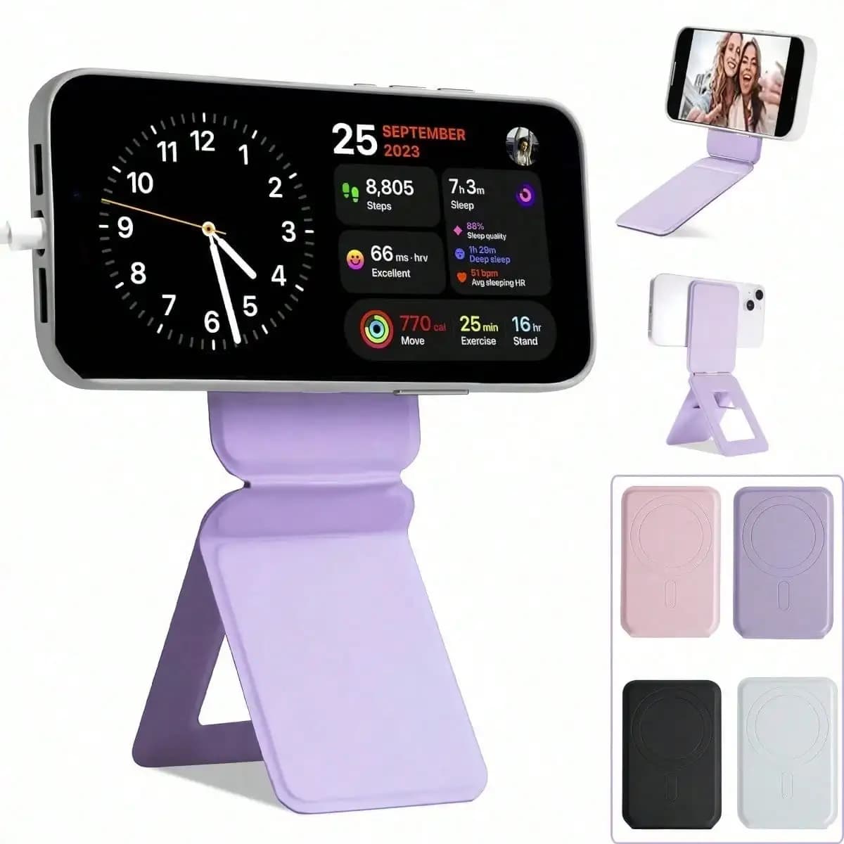 Adjustable Mini Foldable Stand Phone Holder 1/2pcs Magnetic Foldable Invisible Tripod Phone Holder, Multifunctional Magnetic Foldable Stand, Suitable For Slouchy Selfie Mother's Day Gift