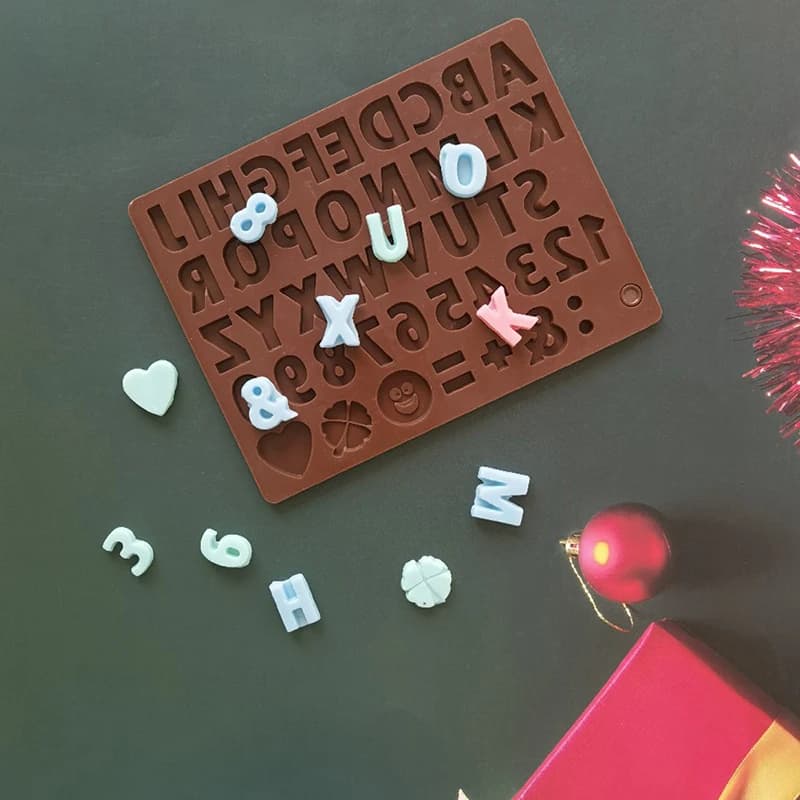 Stampo in Silicone con Lettere Inglesi, 1 Pezzo, per Caramelle, Biscotti, Gelatine, Ghiaccio, Decorazioni per Torte, Sapone e Candele