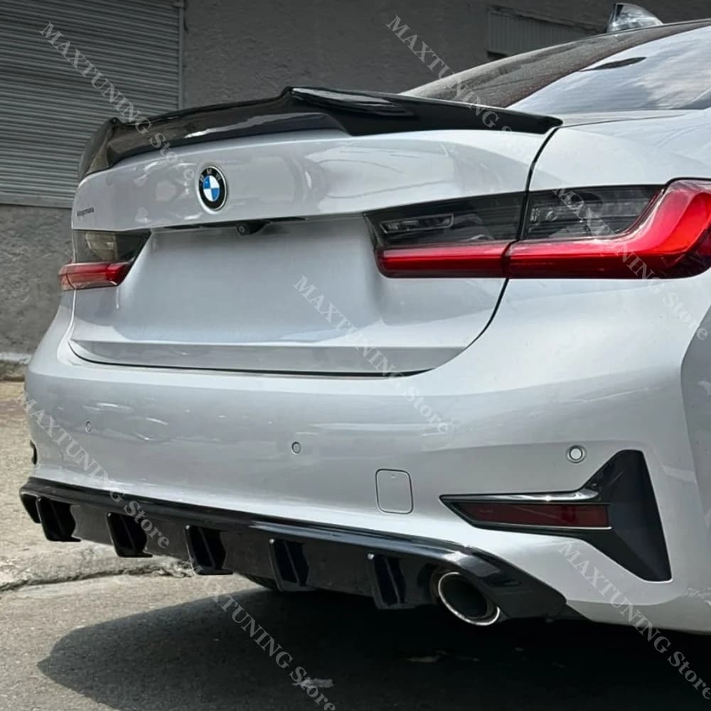 Diffusore Posteriore Stile Max per BMW Serie 3 G20 G21 320i 330i 320d 318d 318i 330e 2019-2022 Pre-LCI