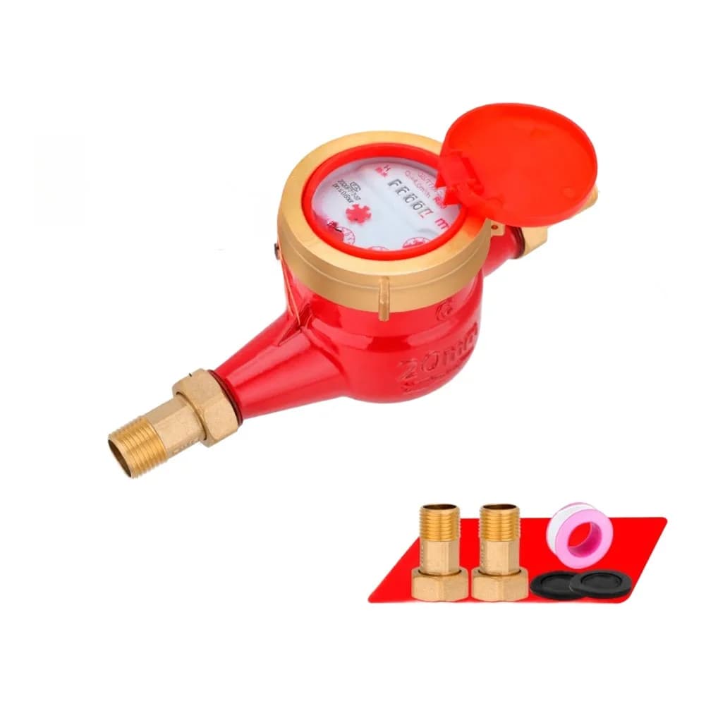 DN20/6 points hot and cold water meter, high temperature resistant, for domestic and solar use