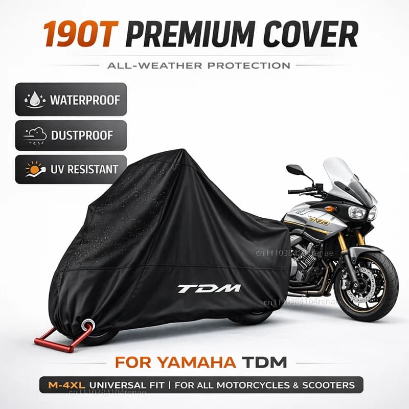 For Yamaha TDM 850 1991-2001 TDM 900 2002-2013 190T Motorcycle Cover Waterproof Dustproof UV Protection All Season