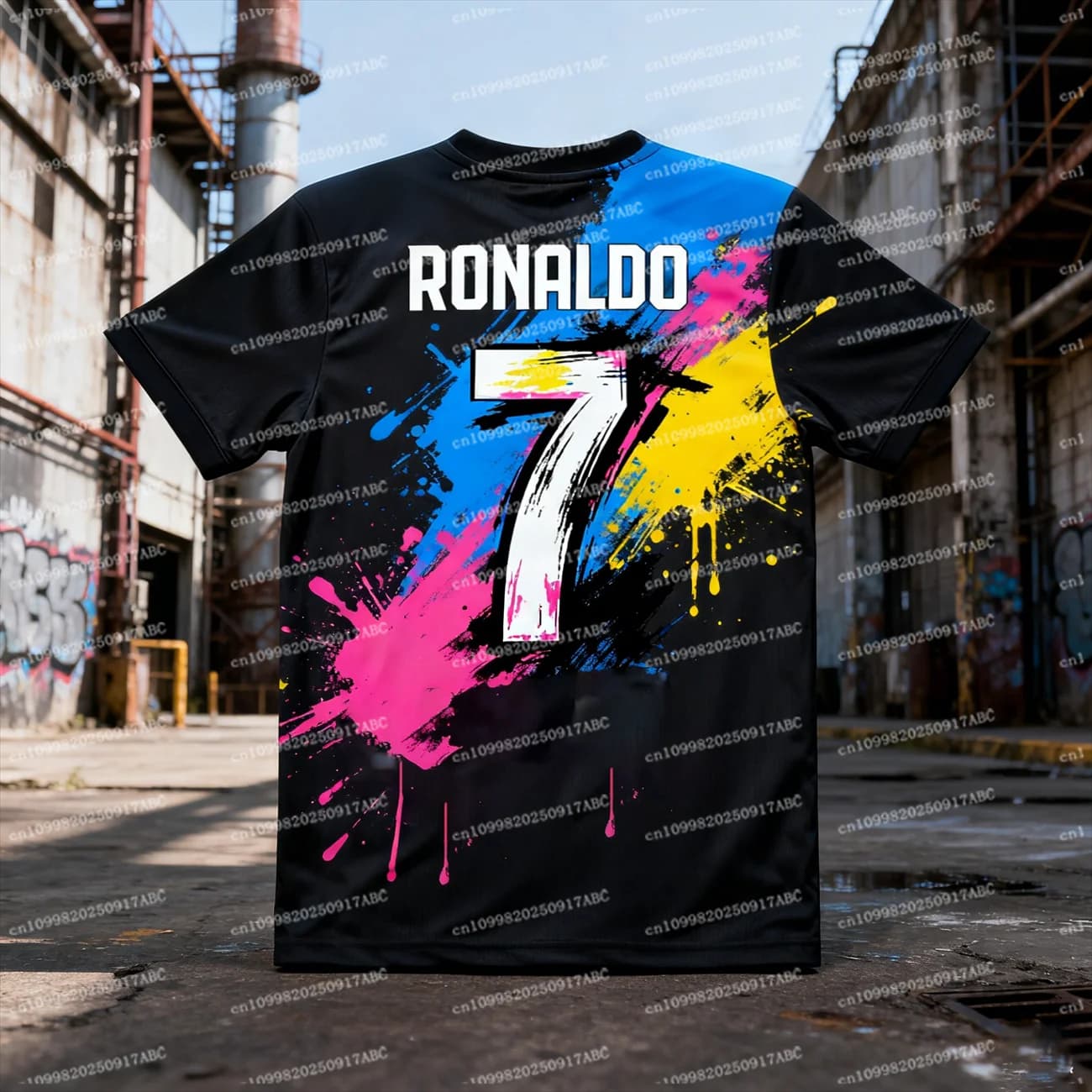 Maglia Estiva 2026 da Uomo, T-shirt Graffiti Ronaldo, Kit Maglia da Calcio Uomo, T-shirt Donna, T-shirt Bambino, Maglia Donna