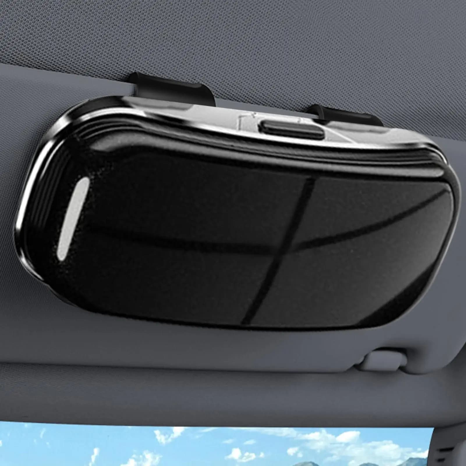 Porta occhiali da sole per auto Organizzatore per visiera per auto Organizzatore per occhiali interni per veicoli per berlina SUV camion Uso quotidiano Viaggi in viaggio