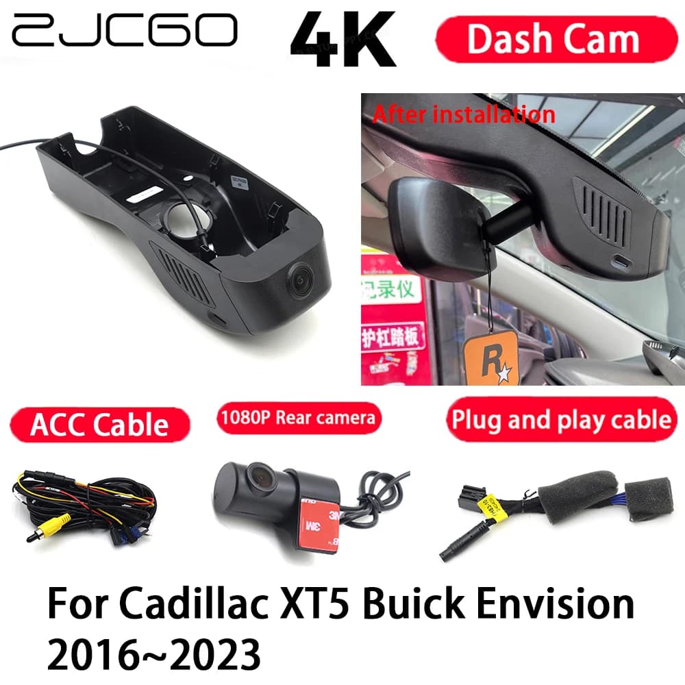 4K Plug and Play Dash Cam Video Camera Night Vision for Cadillac XT5 Buick Envision 2016-2023