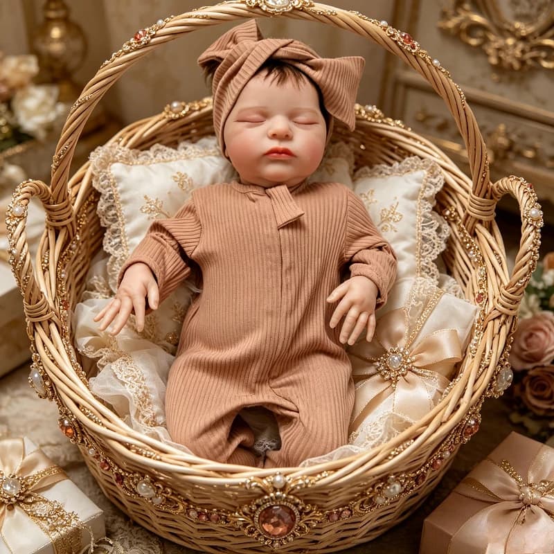 48cm 19inch Reborn Baby Doll Laura Soft Cloth Body rooted hair High Quality Hand Painted Doll