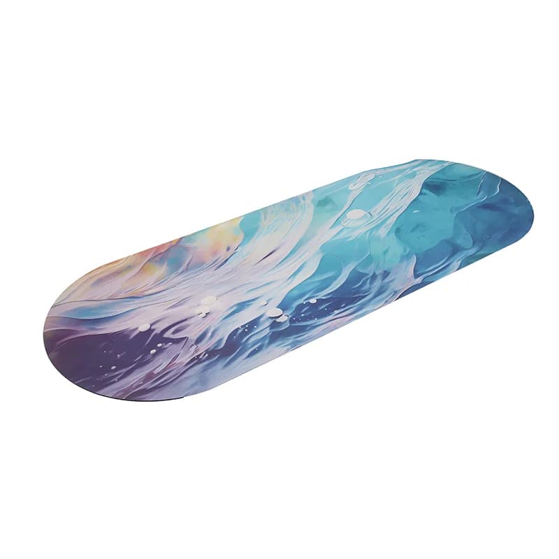PU+Rubber 4mm Durable Comfortable Non-slip Eco-Friendly Folding Oval Shape Yoga Pilates Mat with Carrying Bag Customized Color