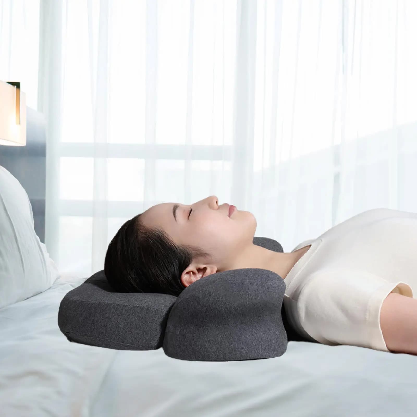 Cuscino per il Collo in Memory Foam, Leggero, Multifunzionale per Tutte le Posizioni di Sonno, Regalo Ideale per Uomini, Donne e Viaggiatori