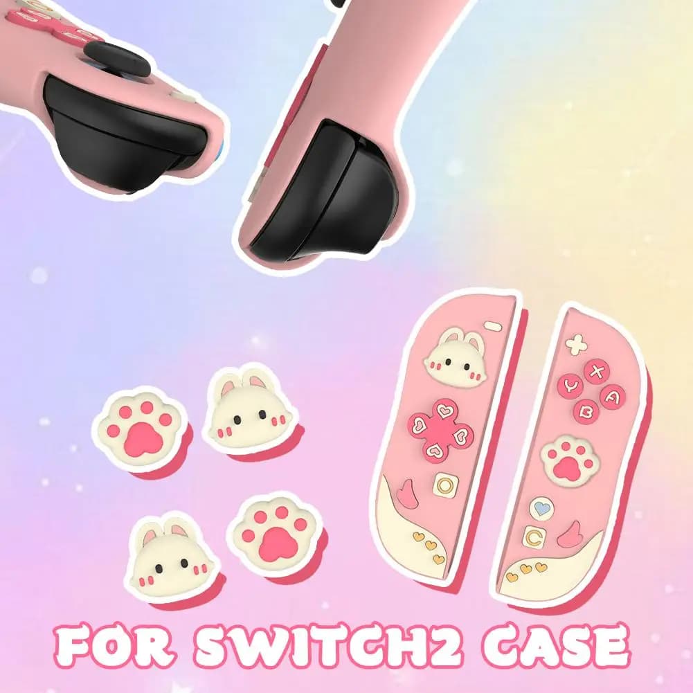 Bella custodia protettiva per Switch 2 Kit di accessori Cappucci JoyCon antiurto Custodia protettiva antiscivolo per Nintendo Switch 2
