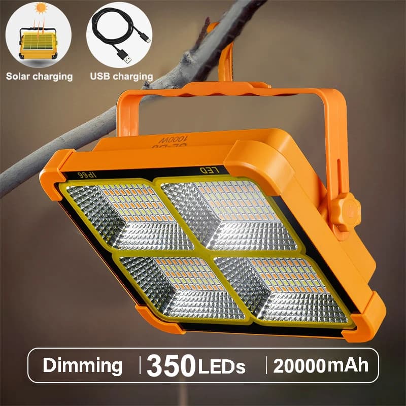 Lanterna solare portatile da 20000 mAh Lampada da tenda a LED Lanterna ricaricabile Luce di emergenza per mercato notturno Lampada da campeggio esterna