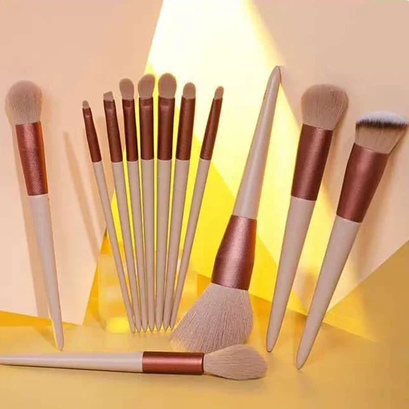 12 pieces liquid foundation concealer set of brushes for professional make-up face brush to highlight eye shadow tool for eyebrow make-up
