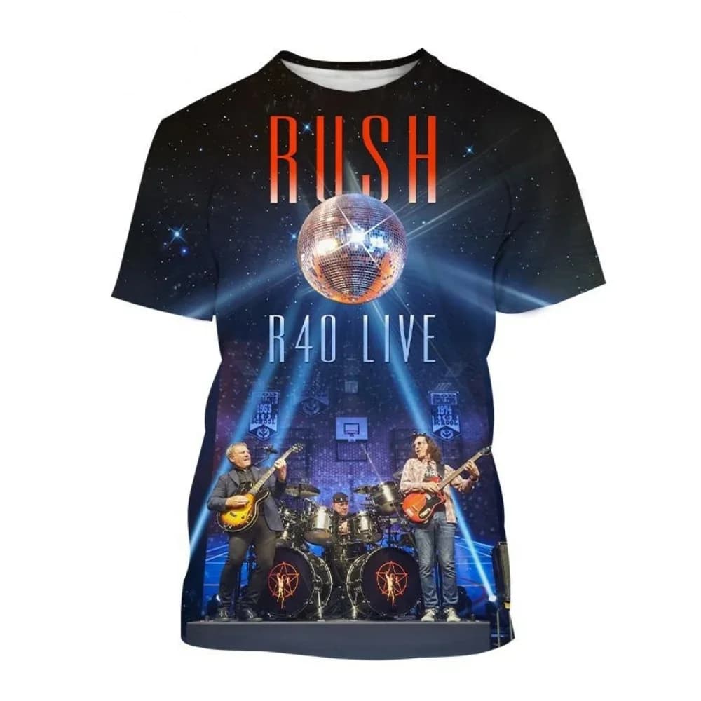 Nuove T-shirt stampate in 3D Rock Rush, estive, da uomo e da donna, stile hip hop, a maniche corte, casual, oversize, stile Y2K.