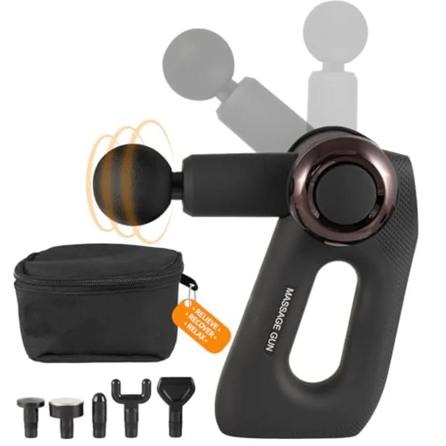 Deep Percussion Massage Gun, Multi-Angole Portable Massage with Adjustable Arm for Full Body Massage, Portable Muscular Recovery