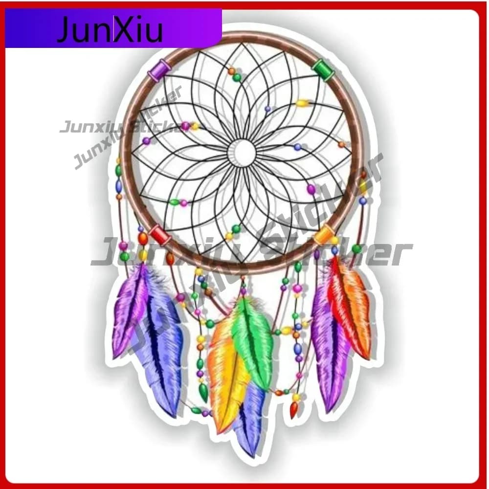 Dreamcatcher Round Vinyl Pictures Stickers Adventure Motorcycle Stickers Decoration Accessories Custom Vinyl Waterproof Decals
