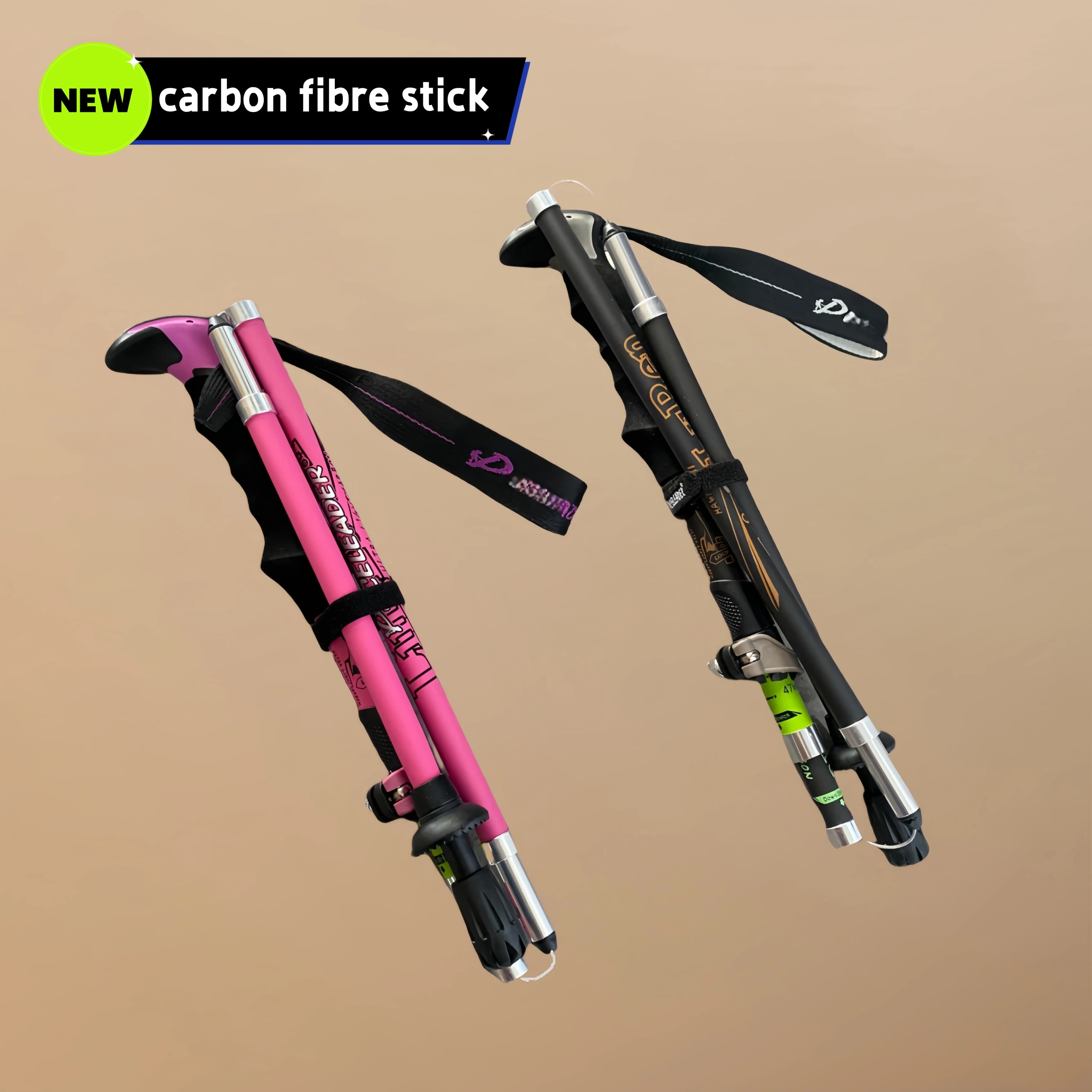 Ultralight Trekking Stick Carbon Fiber Folding Trekking Sticks Folding Walking Sticks Luxury Foldable Climbing Sticks for Men