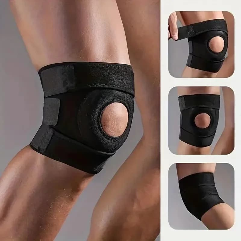 Supporto per Ginocchio Regolabile in Neoprene, Tessuto Morbido Resistente all'Usura e Delicato sulla Pelle per un Uso Confortevole