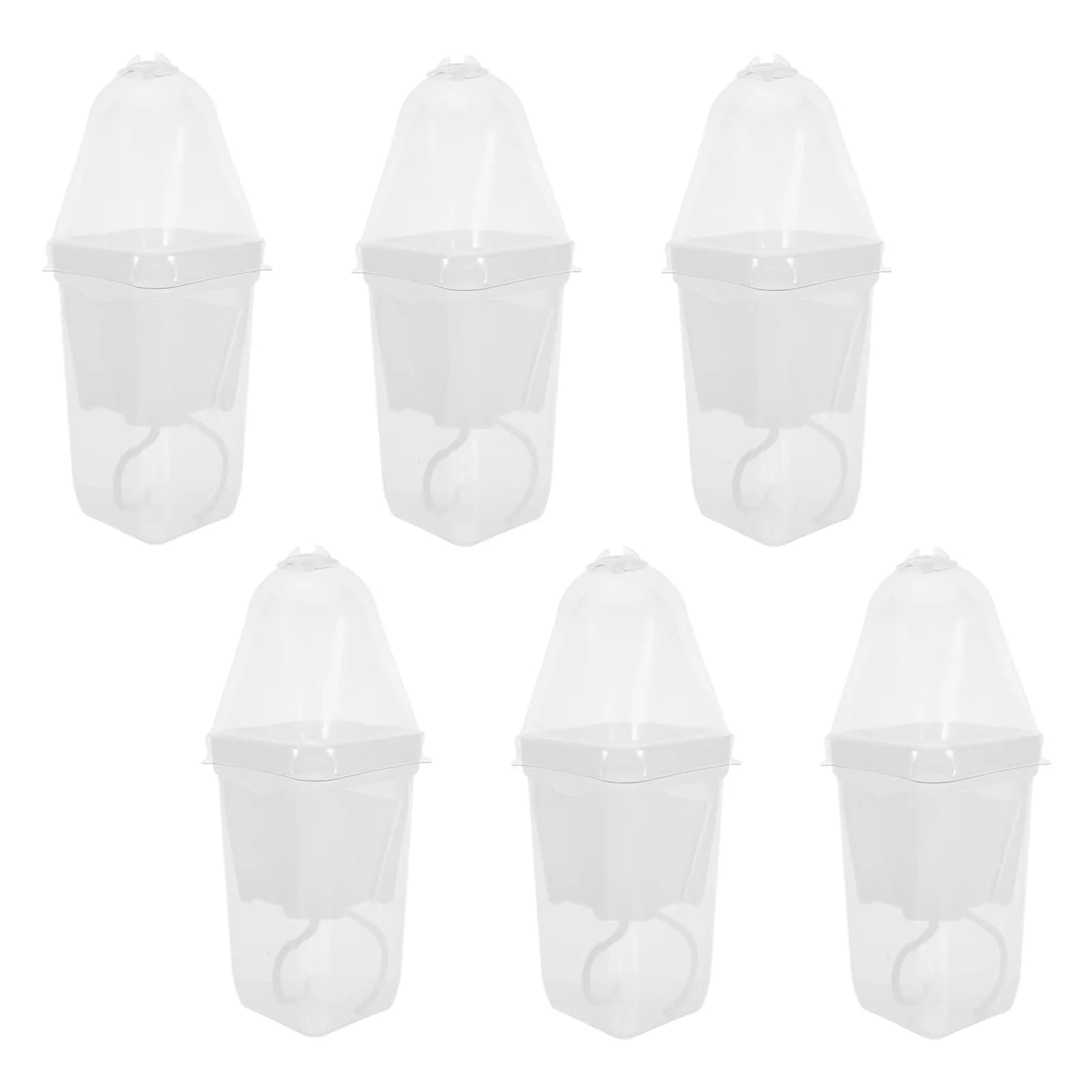 Set di 6 Vasi Autoirriganti Trasparenti per Piante, Contenitori per Germinazione Semi, Vasi Automatici Assorbenti per Piante Succulente da Interno e Scrivania