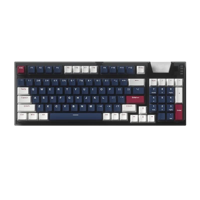 FL ESPORTS GUANGMO X5 Pro Tastiera da gioco meccanica a forma di cuore Interruttore ottico Hot Swapable 95 tasti Illuminazione RGB Tastiera cablata