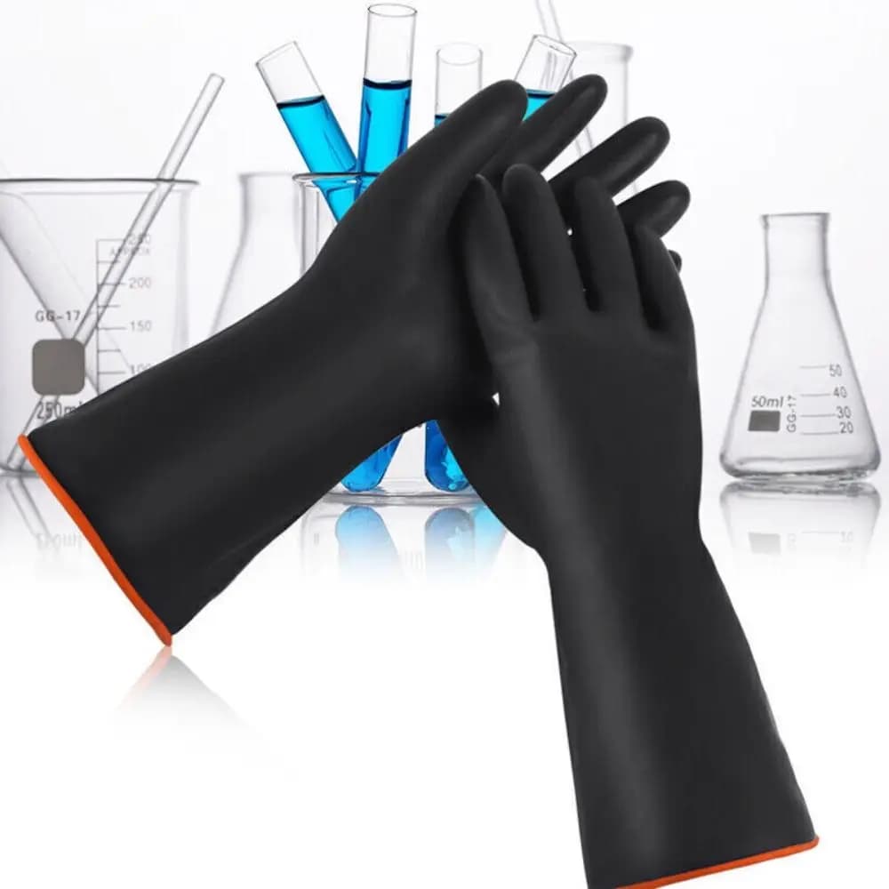 Guanti resistenti agli agenti chimici per impieghi gravosi guanti in gomma industriale resistenti agli acidi e agli alcali resistenti riutilizzabili lunghi 17''22''