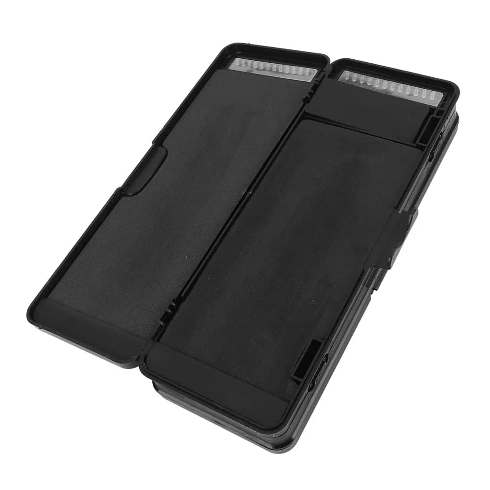 6 Layer Carp Fishing Tackle Box for 72 Rigs Capacity 25x9x4.4cm Fishing Line Box Twin Clip Lock Lid PP EVA