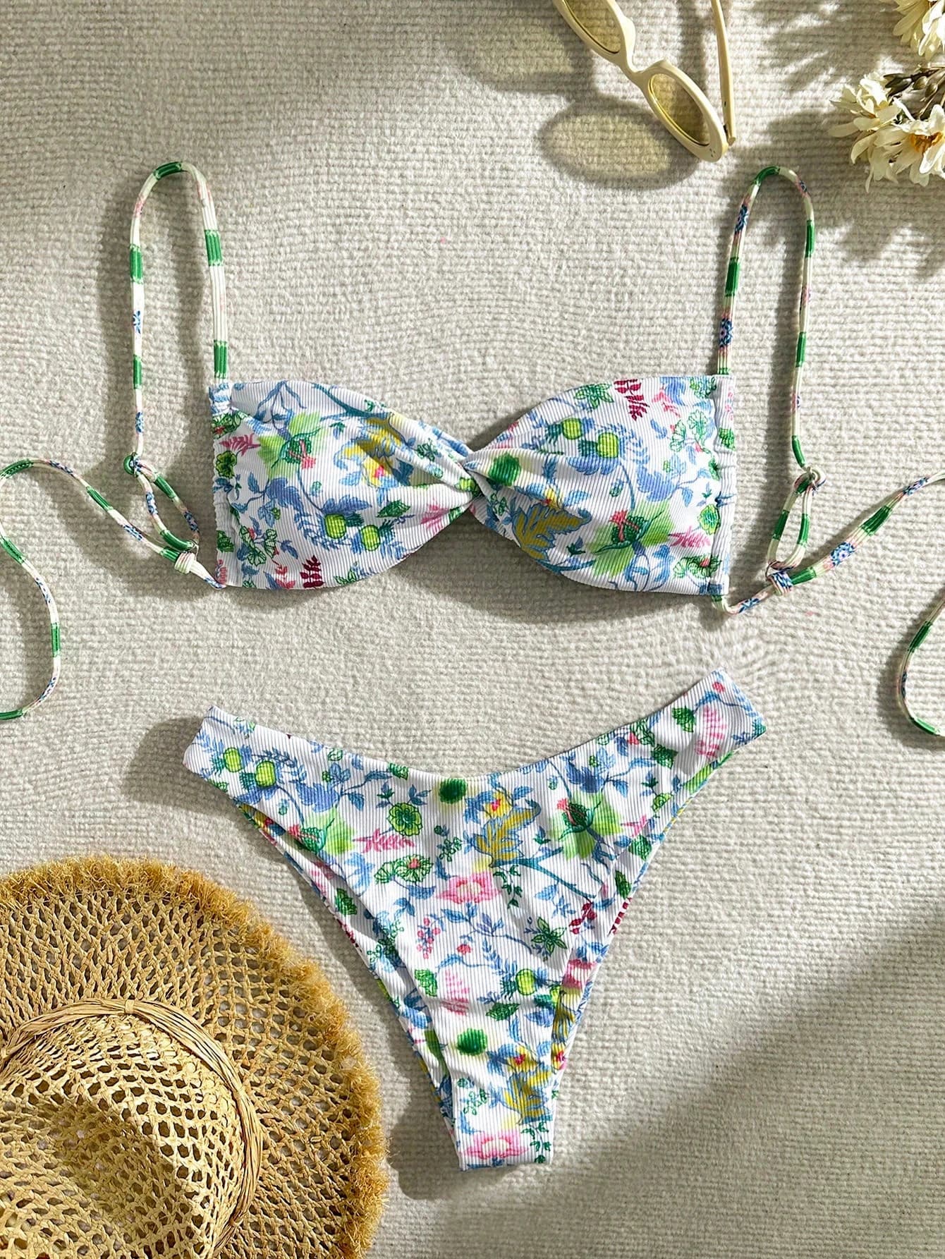 nuovo costume da bagno da spiaggia diviso bikini stampato sexy alla moda europea e americana per donna
