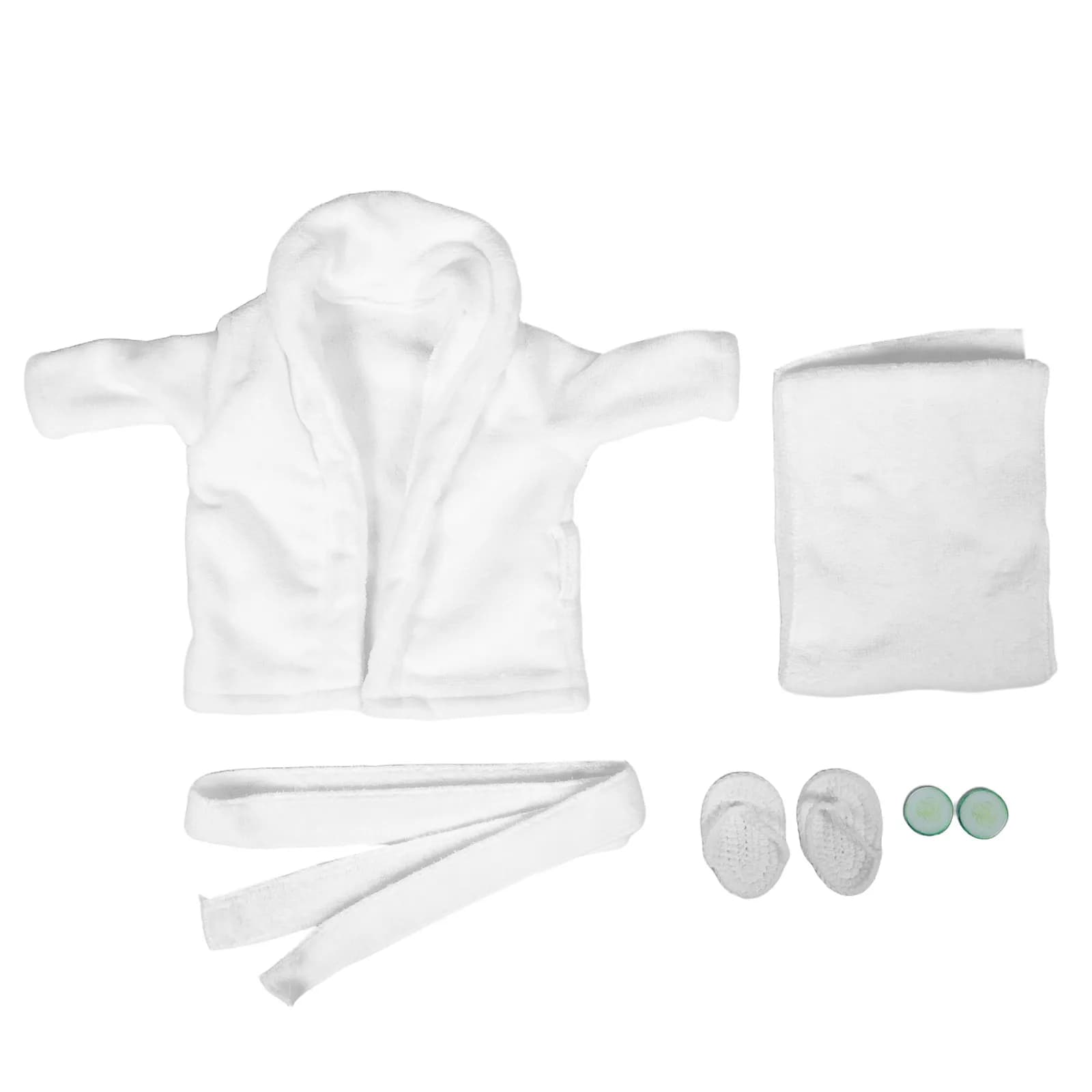 1Set Newborn Photography Outfit Soft Day Robe Towel Slippers Baby Girl Photoshoot Props 0-2 Months Baby Bath Towel