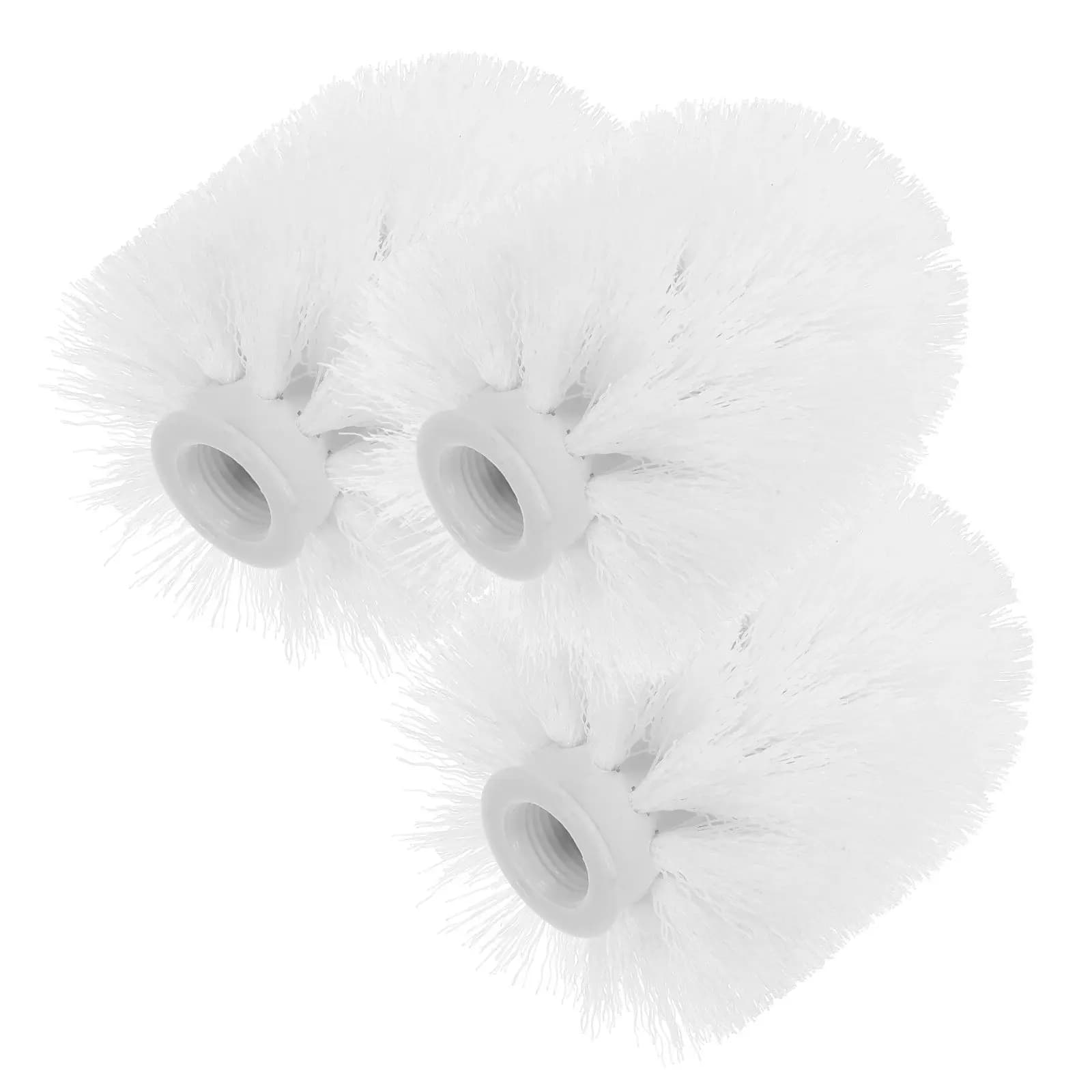 3 Pezzi Testine di Ricambio per Spazzola WC, Setole in Plastica Resistente, Facili da Installare e Smontare, per Pulizia Bagno Domestico