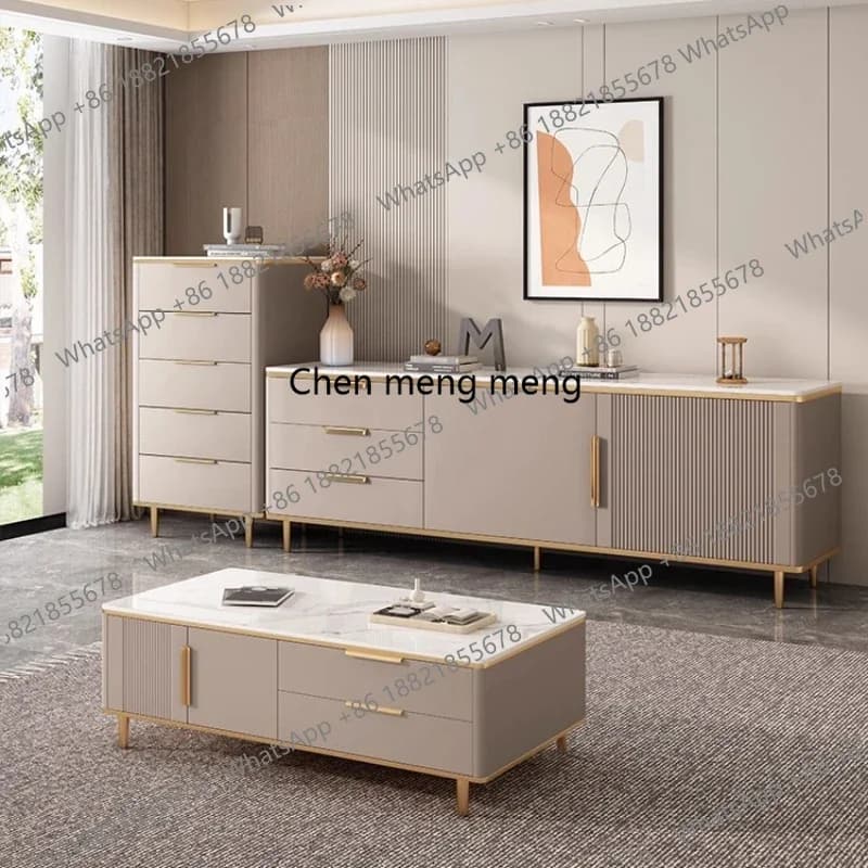 Modern Luxury White TV Mobile for Living, Nordic Monitor Support, Mobile TV Space for Home, Home Furniture