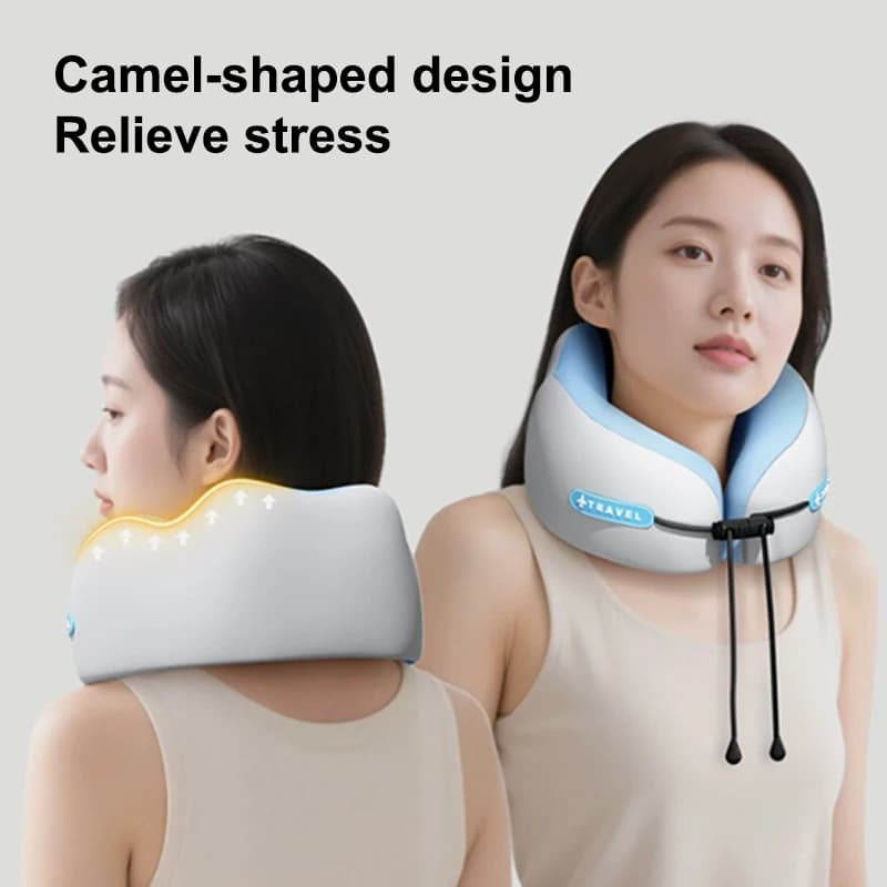 Travel Massage Memory Cotton U-shaped Pillow Soft Portable Storage Neck Support Protection Washable Airplane Pillow Spine Care
