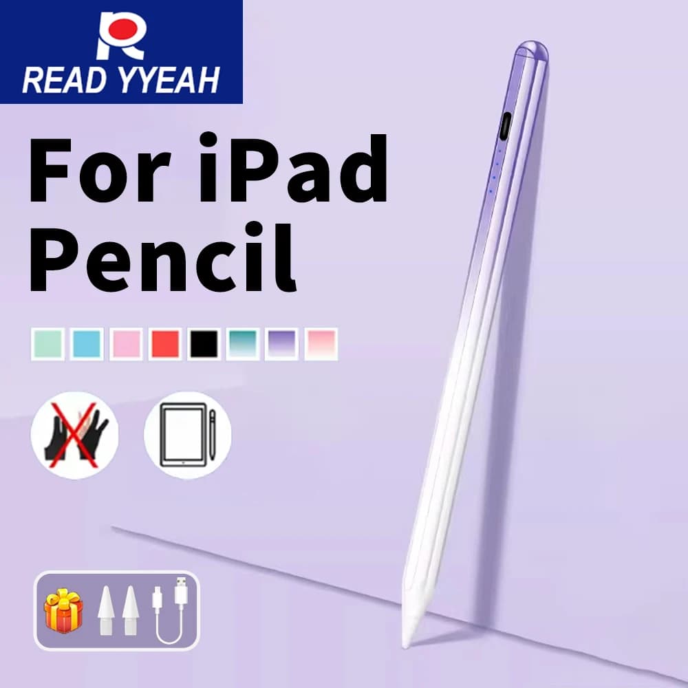Penna Stilo READ YYEAH per iPad 2025 2024 2023 2022 2021 2020 2019 2018 Mini Air Pro, Penna per Disegno con Rilevamento del Palmo e LED