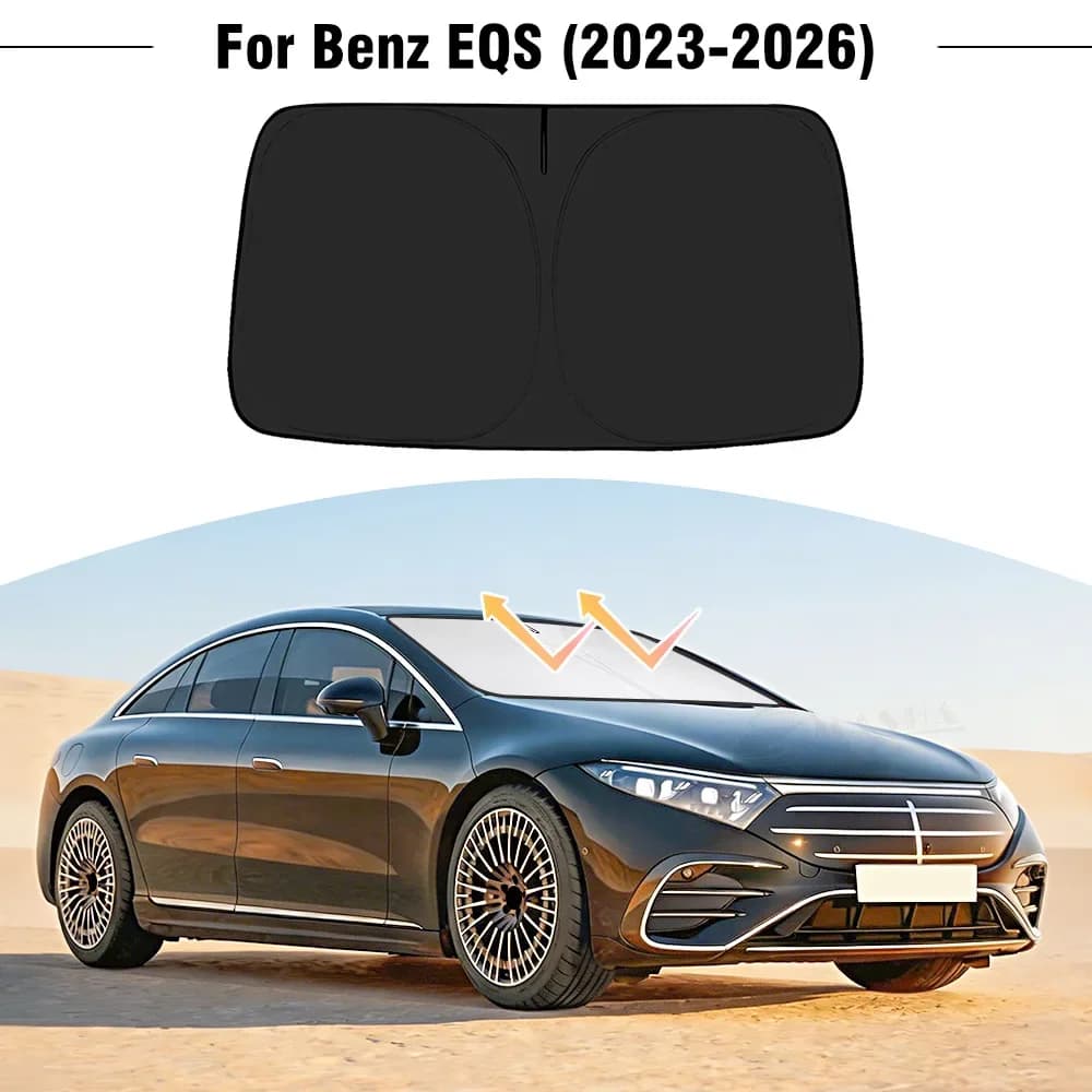 For Mercedes Benz EQS 2022-2026 Car Windshield Sunshade Cover Front Window Sun Shade Visor UV Protection Auto Accessories