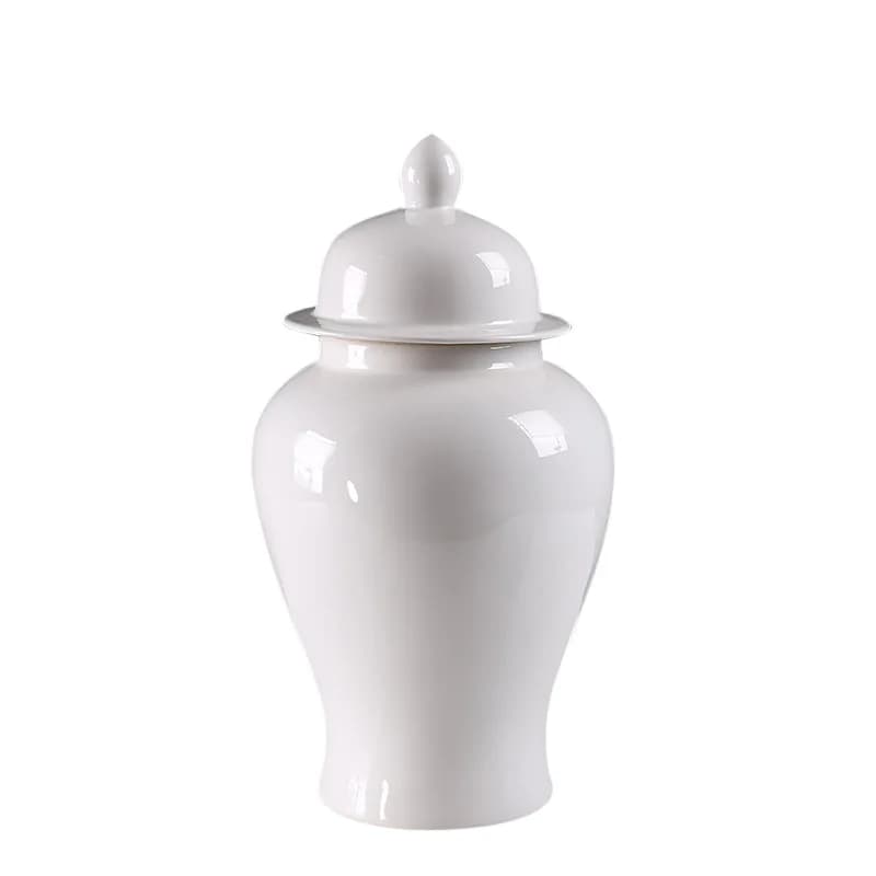 Ceramic vase flower arrangement white porch porcelain art ornament big general jar pottery pendulum