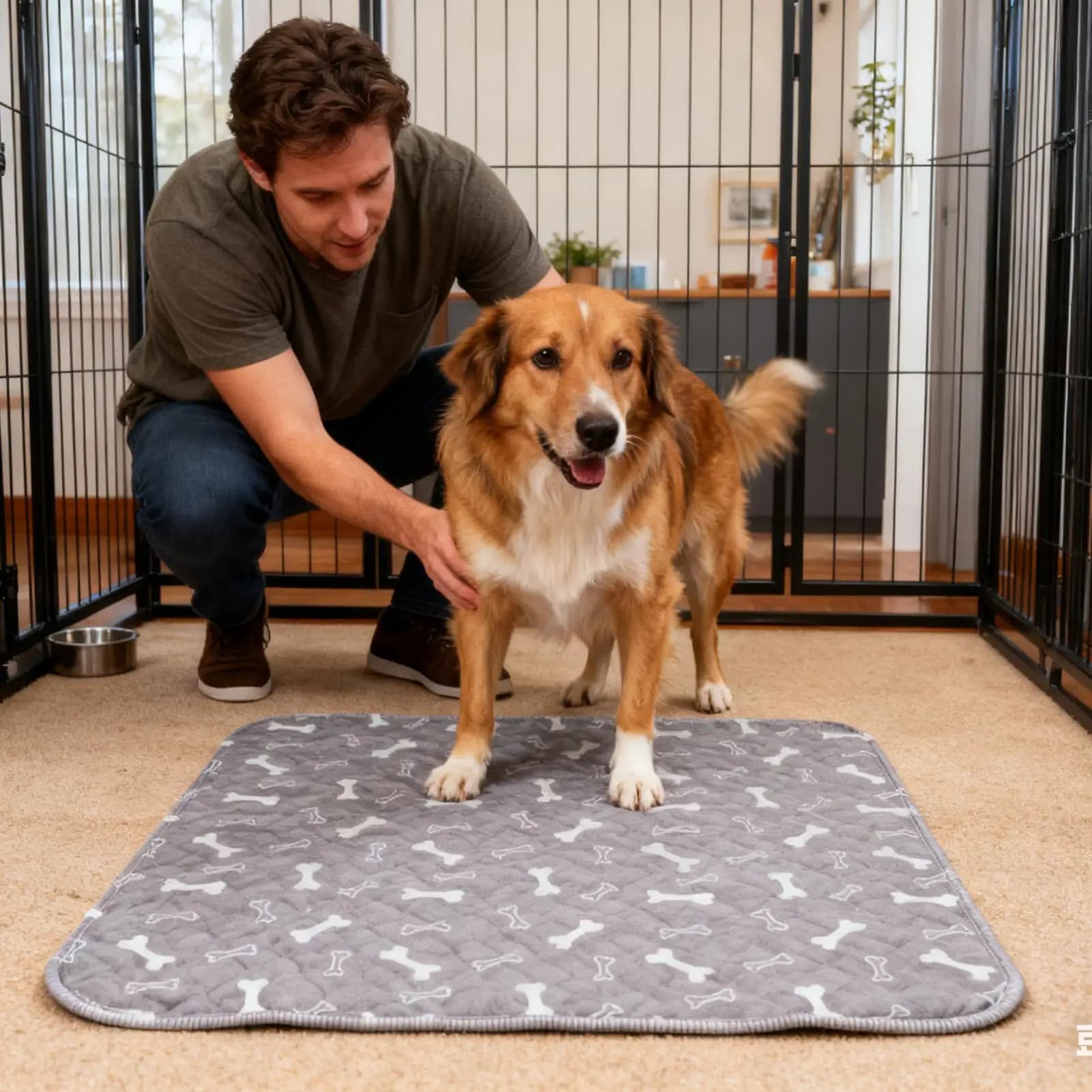 Tappetini Assorbenti per Cani Facili da Pulire, Tappetini per Addestramento Animali Domestici Impermeabili per Cani e Gatti, per Interni, Viaggi e Addestramento al Vasino