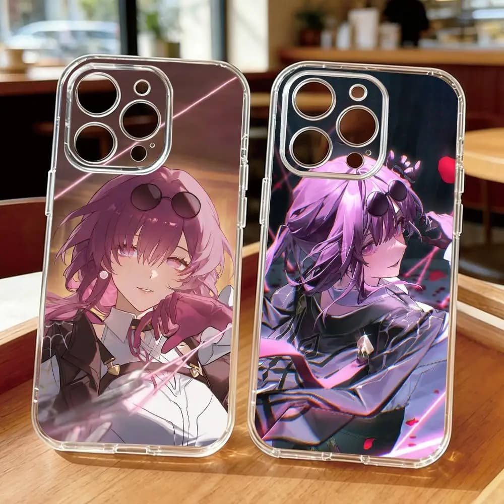 Kafka H-Honkai S-Star R-Rail Phone Case For iPhone 17 16 15 14 13 12 11 Mini Pro Max Plus Transparent Cover