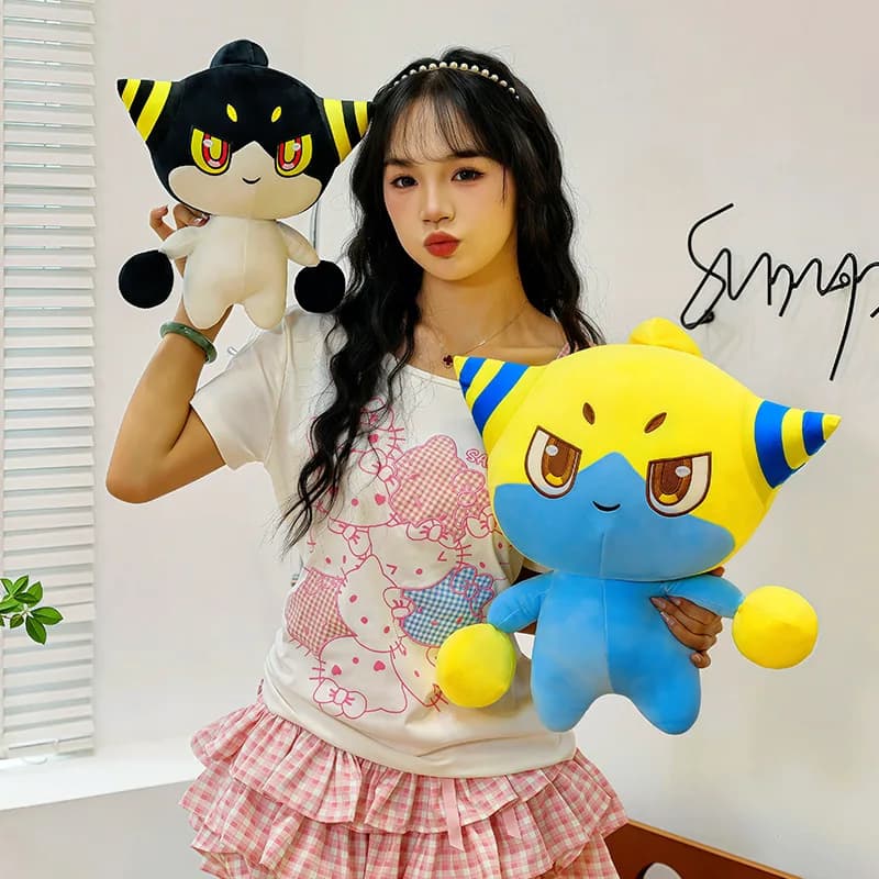 Roco Kingdom Kula Plush Doll Set Yellow & Black Variant Cartoon Electric Pet Stuffed Toy Soft Short Plush Sofa Pillow Anime Doll