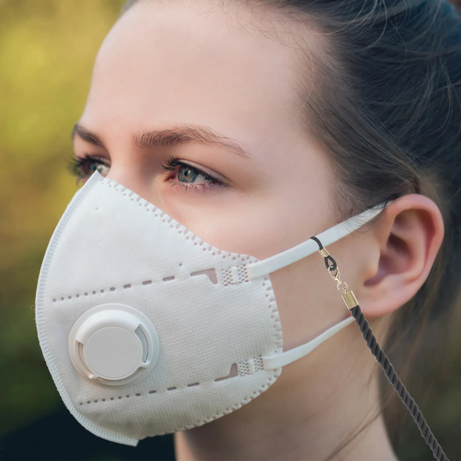 Catenella Porta Occhiali Versatile da Collo per Occhiali da Vista, da Sole e Auricolari - Antiscivolo, Confortevole, in Materiale Misto, Portatile