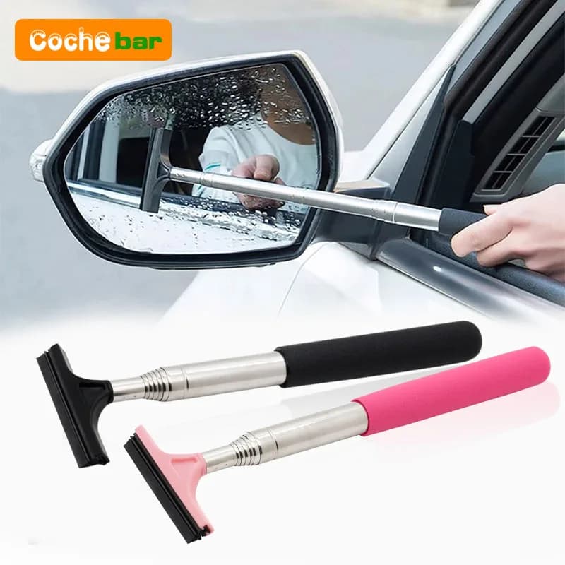 Auto Rearview Mirror Wiper Cleaning Tool Automatic Glass Fog Cleaning Rack Auto Accessories Car Handle Cleaning Brush for Telehands