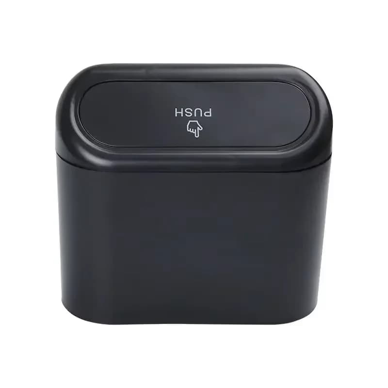 Cestino Ribaltabile per Auto, Organizzatore per Rifiuti Interni, Scatola Portaoggetti Nera in ABS, Organizzatore Universale Quadrato, Accessori Interni