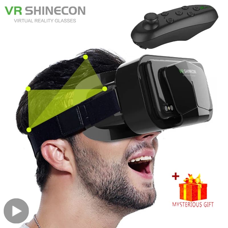 Occhiali VR per realtà virtuale 3D per smartphone cellulari per telefono Cuffie da 7 pollici Gioco per casco Wirth Real Viar Occhiali Lenti per dispositivi cellulari