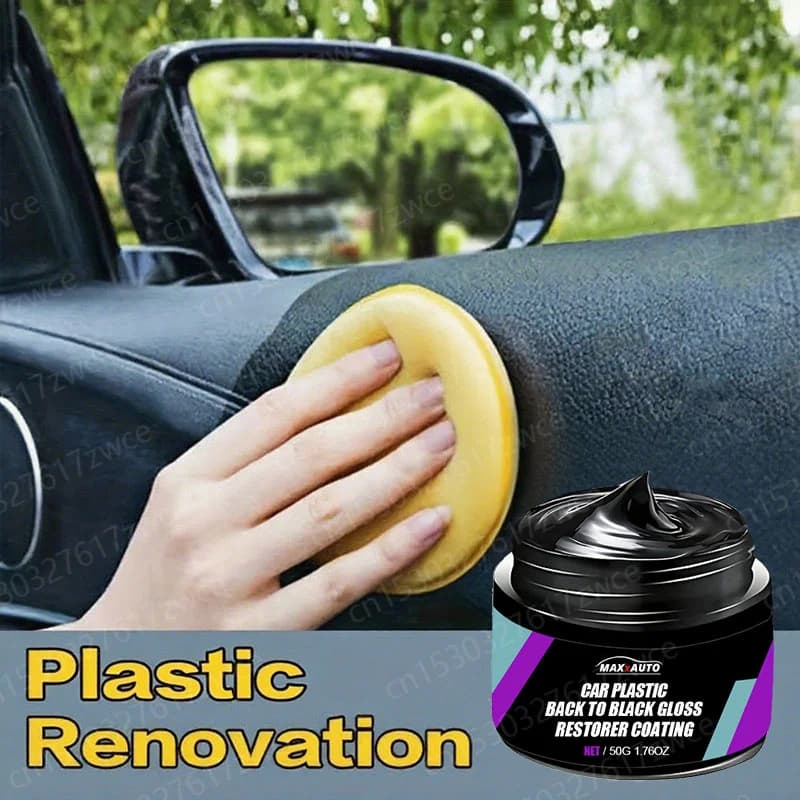 Riparazione della plastica dell'auto e rinnovo del pannello Agente di rivestimento della cera Pelle dell'auto e plastica Per il ritorno al nero Lucido Smalto a lunga durata