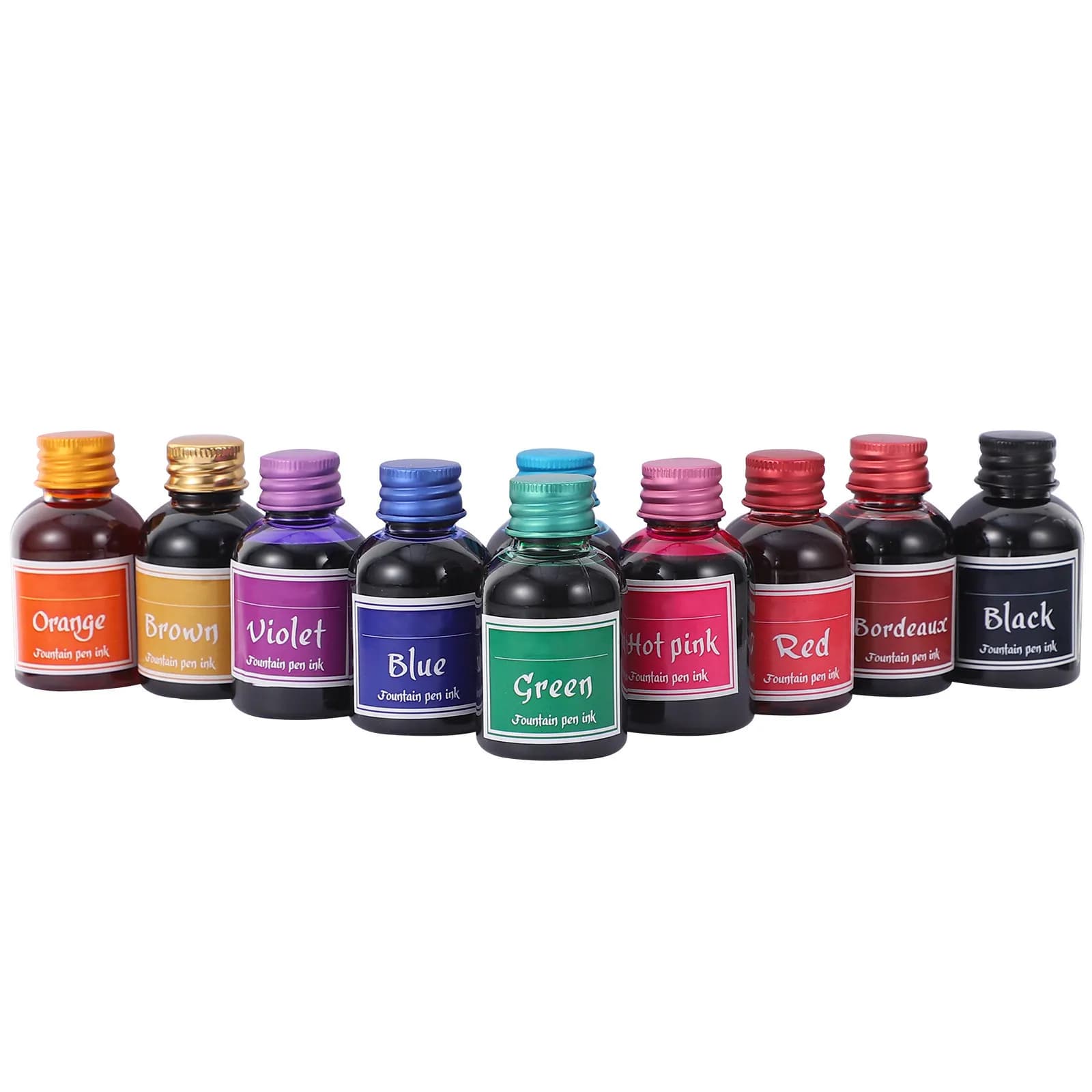 10 Bottles Fast Dry Ink Calligraphy Supplies Non-Carbon Fountain Dip Pen Ink Set Drawing Writing Accessory Writing Accessory