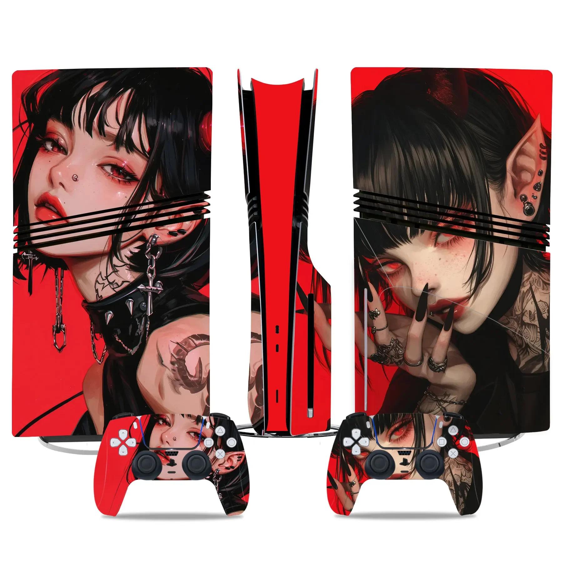 Accessori per giochi per ragazze anime GAME PS5 PRO disco Skin Sticker Decal Cover per console disco PS5 Pro e 2 controller PS5 pro Skin