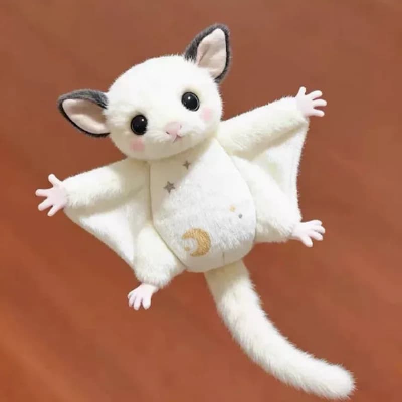 Peluche di scoiattolo volante, ciondolo, piccola bambola, portachiavi, charm per zaino, bambola di peluche