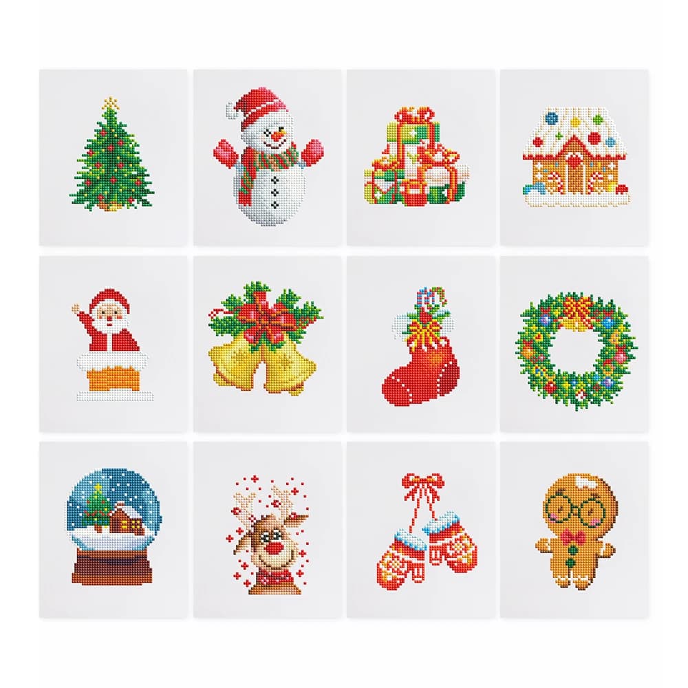 5d Diy Mini Diamond Painting Kits New 2024 Mosaic Embroidery Santa Claus Christmas Tree Cross Stich Home Decor Crafts Kids Gift