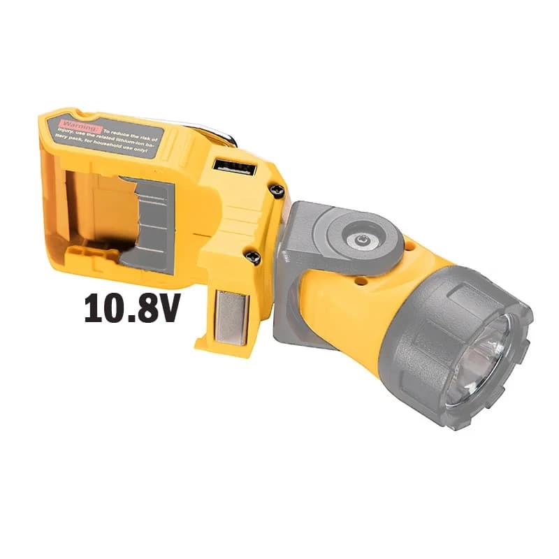 For DEWALT Rechargeable Work Lamp DCB120 Lithium Battery Portable Small Flashlight 10.8V/12V Universal Head LED Lighting