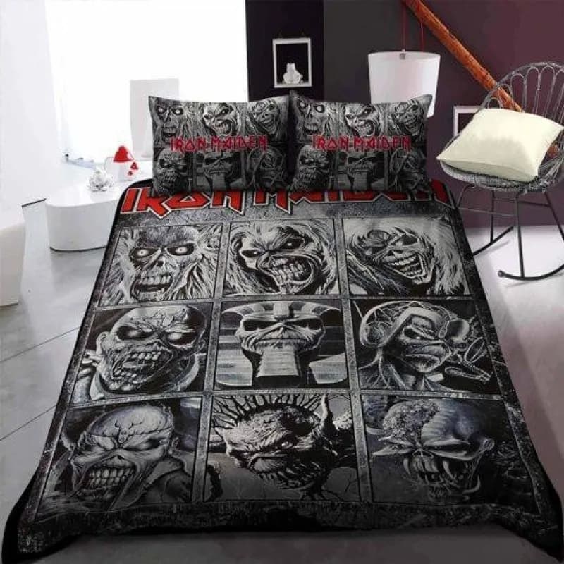 Music Band Duvet Cover Pillowcase Iron Maiden Bedding Set Adult Boy Girl Bedroom Decoration Children Gift Single Double Size