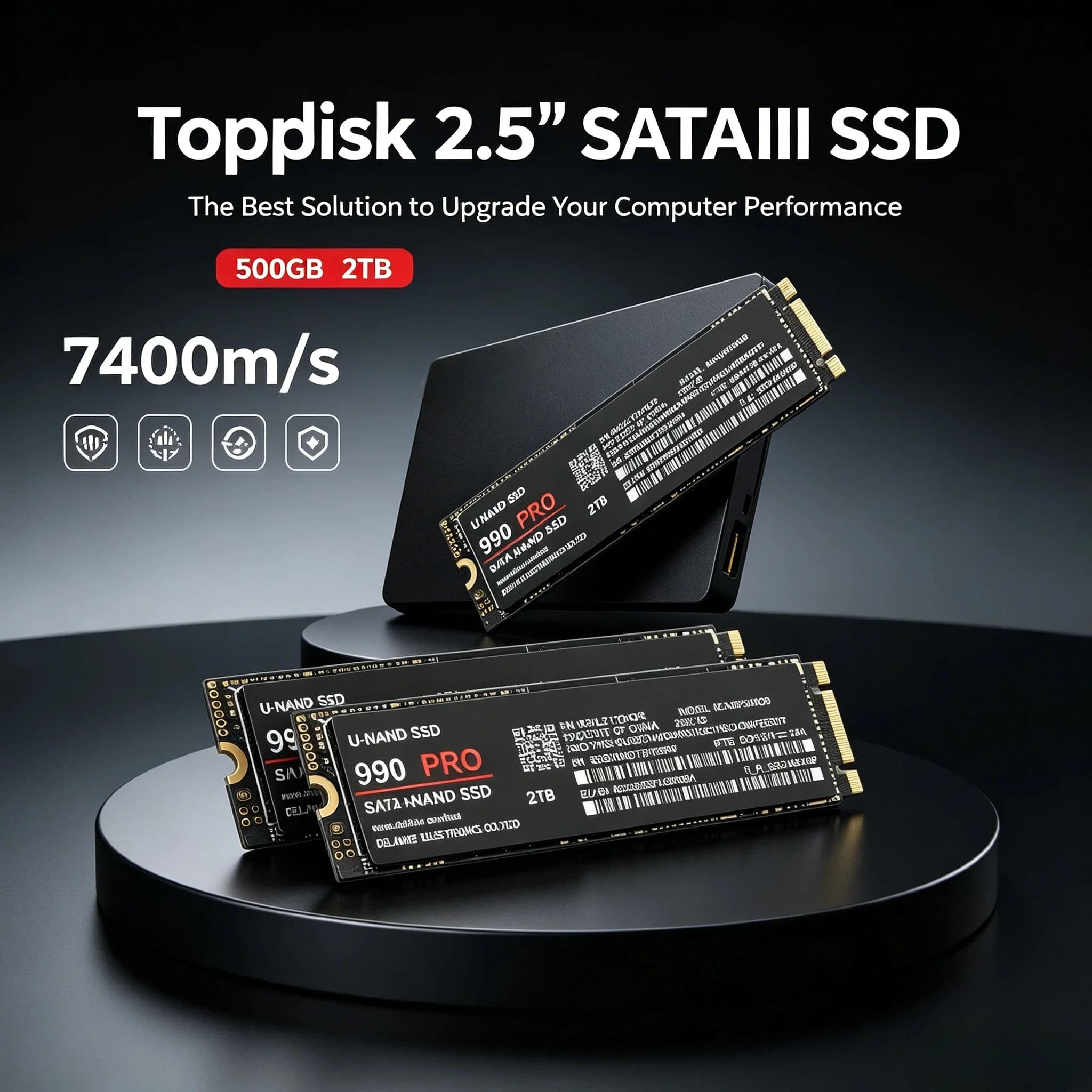 Origina M2 SSD NVMe 2TB PCIe40 Internal Solid State Drive 7400MBs For Laptop PC Gaming Super Performance X